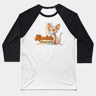 Devon Rex Cat Absolute Purrfection cute kitty Baseball T-Shirt